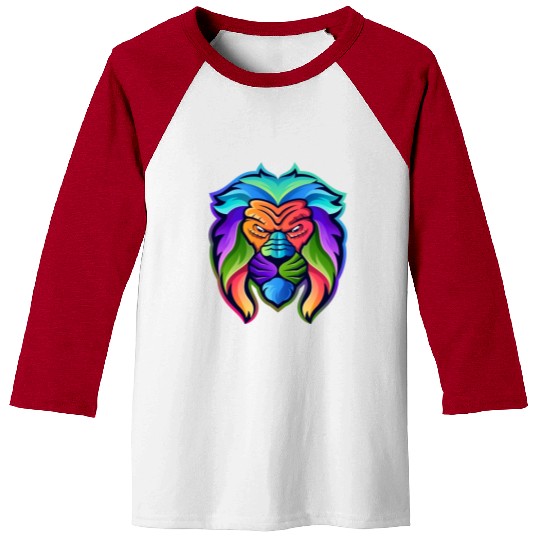 Colorful Lion Baseball Tees
