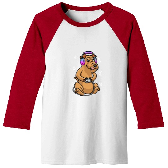 Irish Terrier Dog Gamer Video Game Gaming Irish Baseball Tees