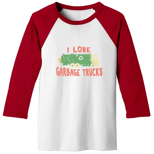 I love garbage trucks Baseball Tees