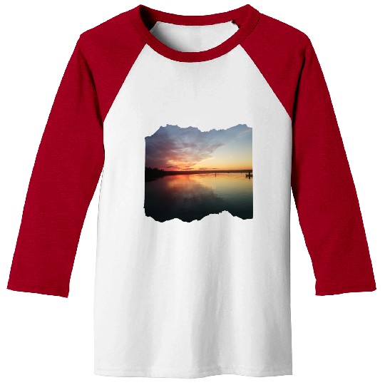 Beautiful photography of ocean waves and sunset Baseball Tees