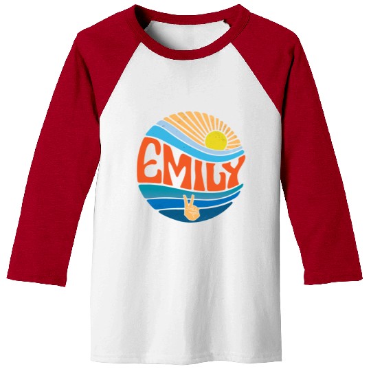 Emily Baseball Tees Vintage Sunset Emily Groovy Tie Dye
