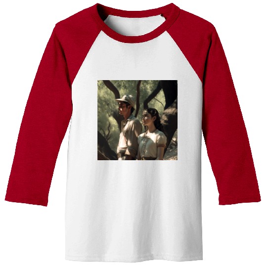 screengrab from a 1920s film scene beautiful Baseball Tees