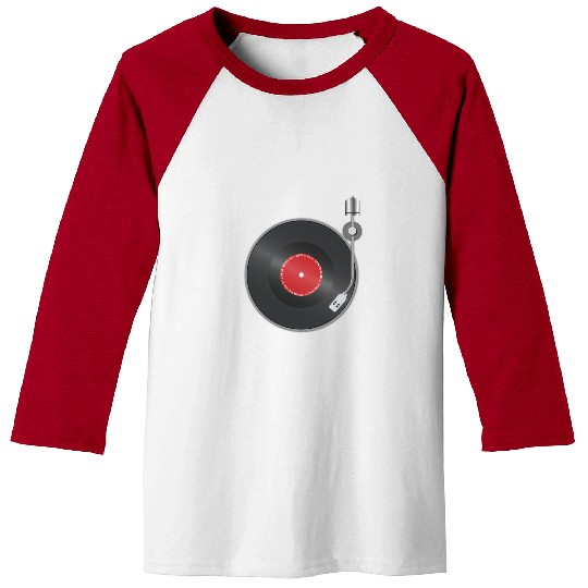 Music is a Time Machine - Gramophone Retro Vinyl R Baseball Tees