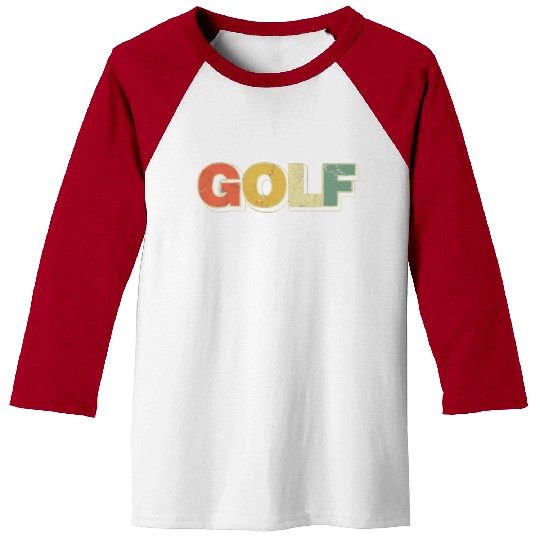 Golf Retro Typography Golfer Outdoor Sport Golfing Baseball Tees