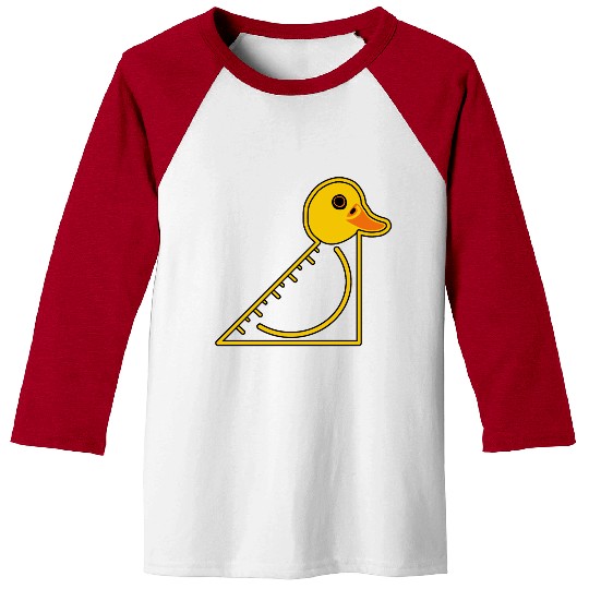 Funny Yellow Set Square Duck Baseball Tees
