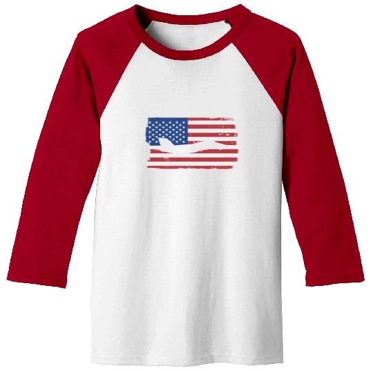 F-14 Tomcat Fighter Jet American Flag F14 Tomcat Baseball Tees