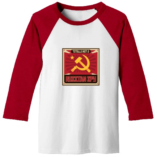 Funny Russian Spy USSR Soviet Union Russia Hammer Baseball Tees