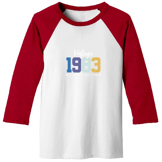 40 Years Vintage 1983 Retro 40th Birthday Baseball Tees