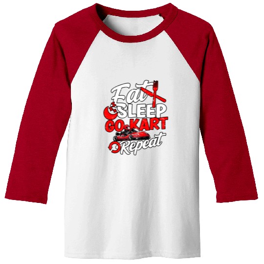 Go Kart Racer Pit Crew Car Racing Karting Baseball Tees