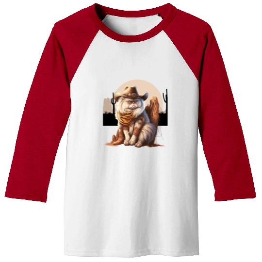 Cat Cowboy Hat meow Cowboy Cat Meme Baseball Tees