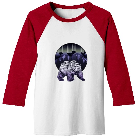 Alaska Gift USA Natur Bär Denali Grizzly Wald Baseball Tees