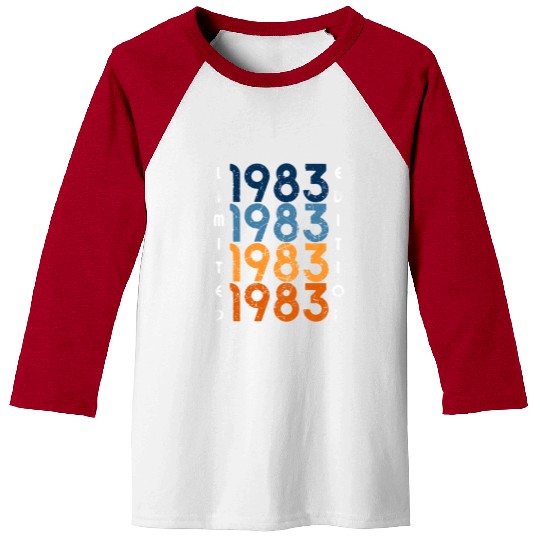 40 Years Vintage 1983 Retro 40th Birthday Baseball Tees