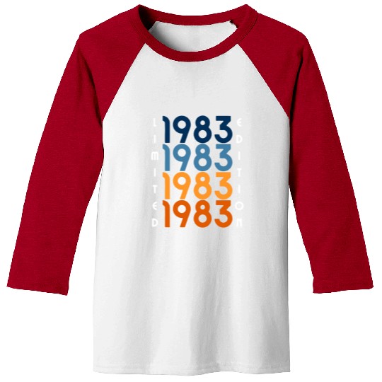 40 Years Vintage 1983 Retro 40th Birthday Baseball Tees