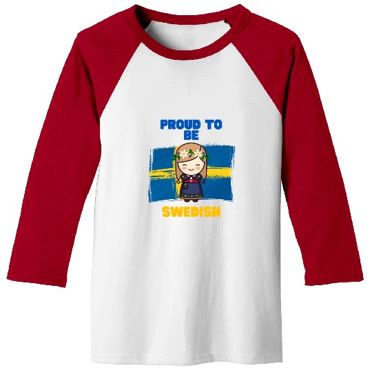 Proud to be swedish - cute design Baseball Tees