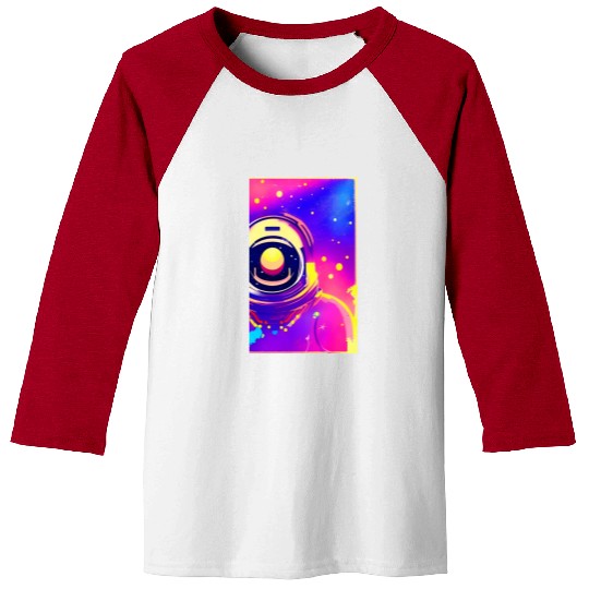 Astronaut neon colors Baseball Tees