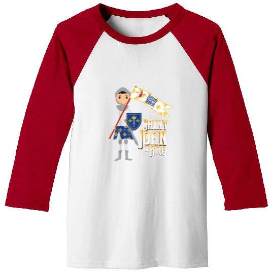 St Joan of Arc for Kids Cute Catholic Girl Saints Baseball Tees