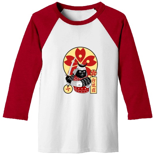 Samurai Cat Baseball Tees