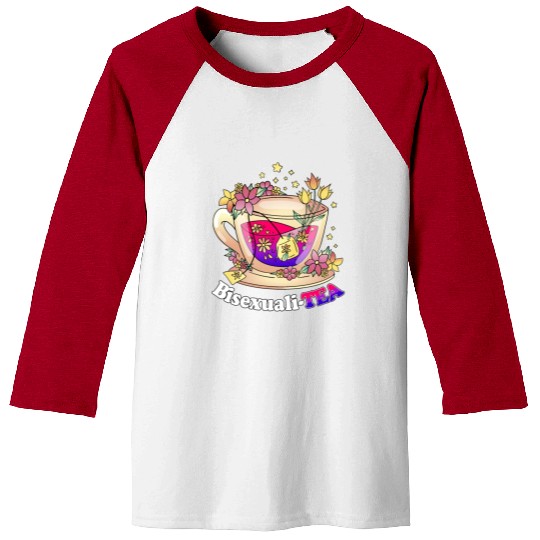 Bisexualitea Cute Teacup Bisexual LGBT Bi Pride Ar Baseball Tees