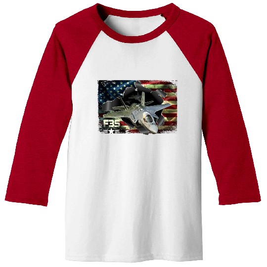 F 35 Lightning Air Force Military Veteran Pride US Baseball Tees