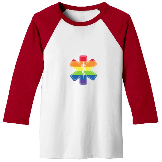 LGBT Caduceus EMT Medical Symbol Baseball Tees