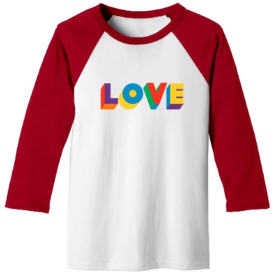 LGBTQ+ Love Colorful Rainbow Baseball Tees