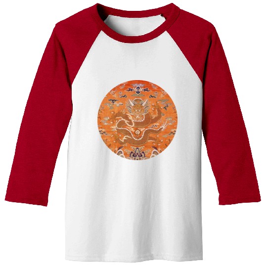 Chinese dragon fabric Baseball Tees
