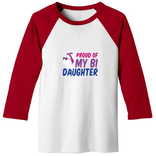 Proud Of My Bi Daughter Bisexual Pride Mother Baseball Tees