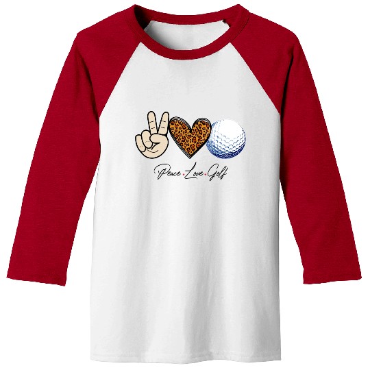 peace love Golf Baseball Tees
