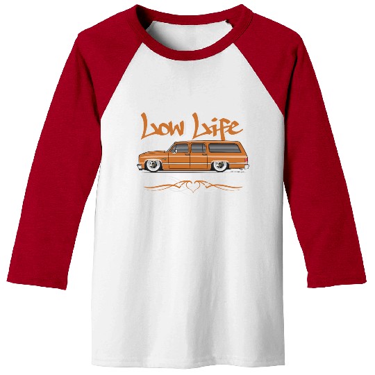 low life Burnt Orange Baseball Tees
