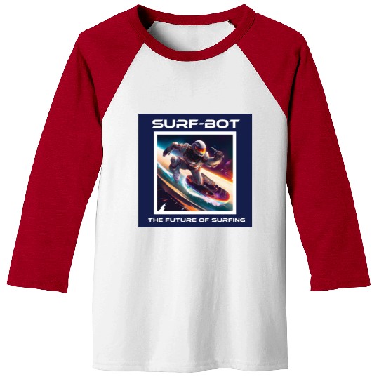 Robot Silver Surfer Baseball Tees