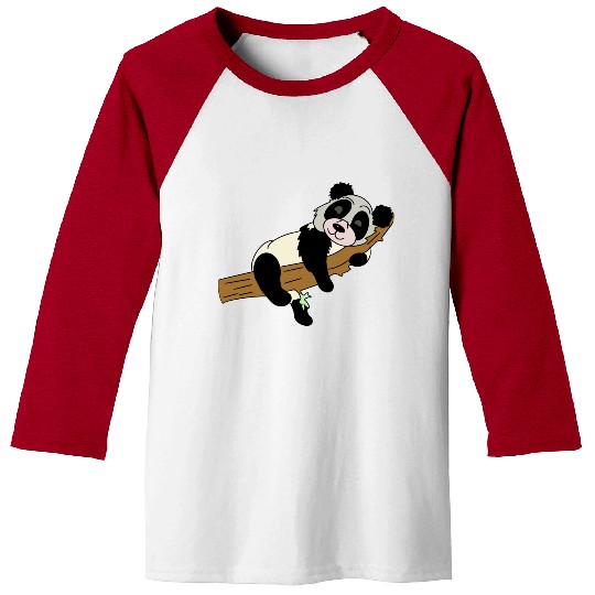 Little sleeping panda Baseball Tees