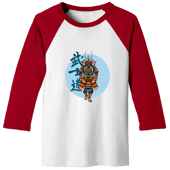 Japanese samurai warrior Bl Moon mask Baseball Tees