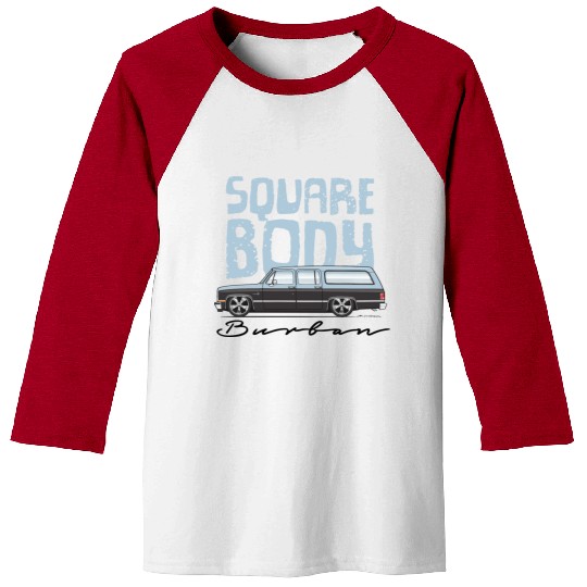 square body Light Blue Baseball Tees