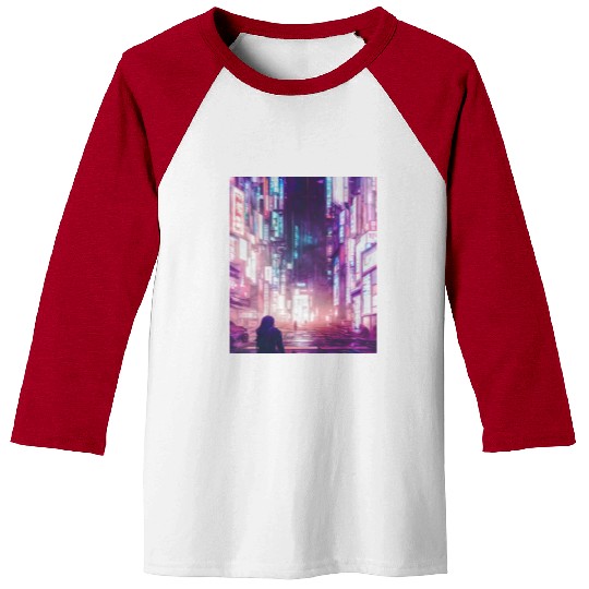 Cyberpunk Vaporwave Anime Japan Cyber aesthetic Baseball Tees
