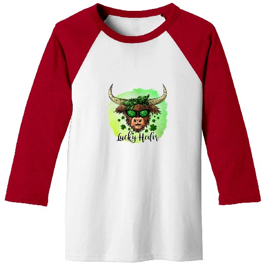 St Patricks Day Irish Lucky Heifer Cattle Farmer Baseball Tees