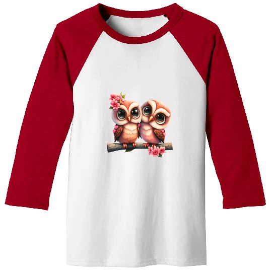 Owl Animal Cute Wild Bird Zoo Forest Nature Child Baseball Tees