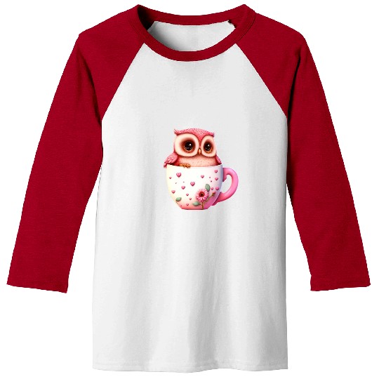 Owl Animal Cute Wild Bird Zoo Forest Nature Child Baseball Tees