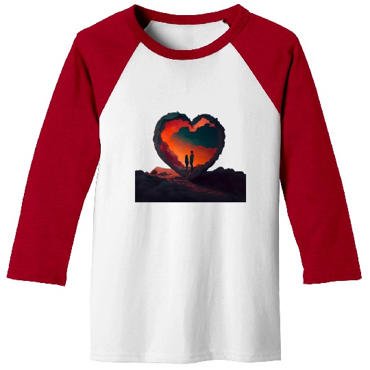 valentines day Baseball Tees