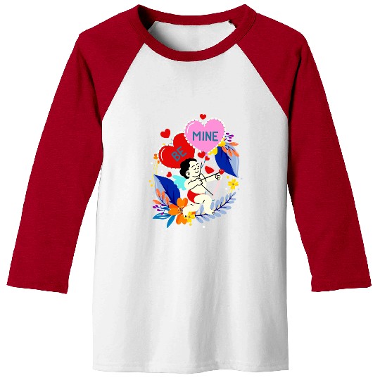 Cupid Be Mine - Valentines Day Baseball Tees
