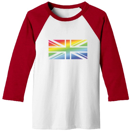 Union Jack / Rainbow Flag (Great Britain / UK) Baseball Tees