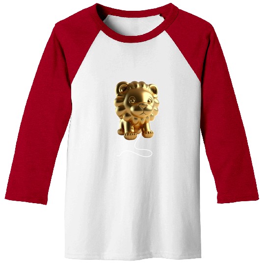 Lion Gold Balloon Baseball Tees