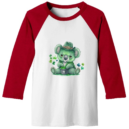St Patrick's Day Irish Funny Koala Saint Patrick Baseball Tees