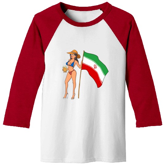 Hot Fan Girl Iran Baseball Tees