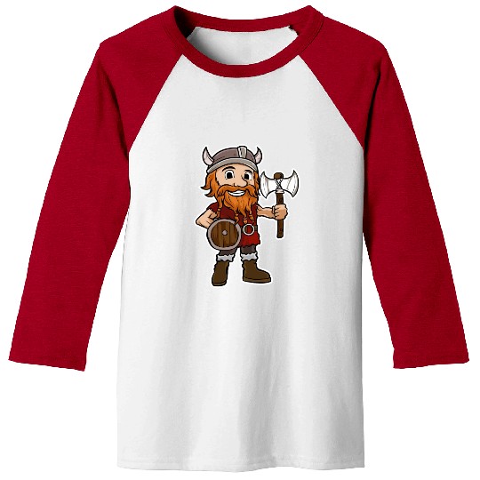 Viking Warrior Valhalla Norman Odin Axe Baseball Tees