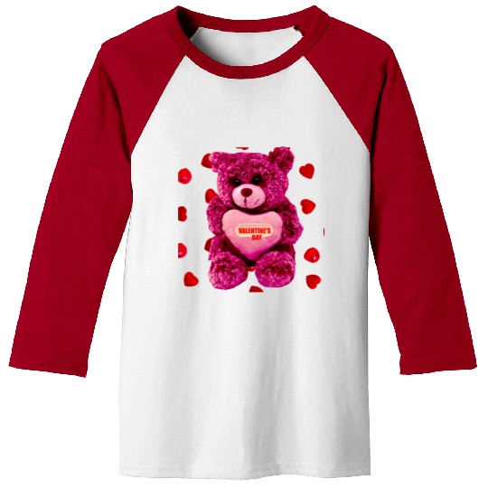 Lovely Valentine's Day Teddy Bear Baseball Tees