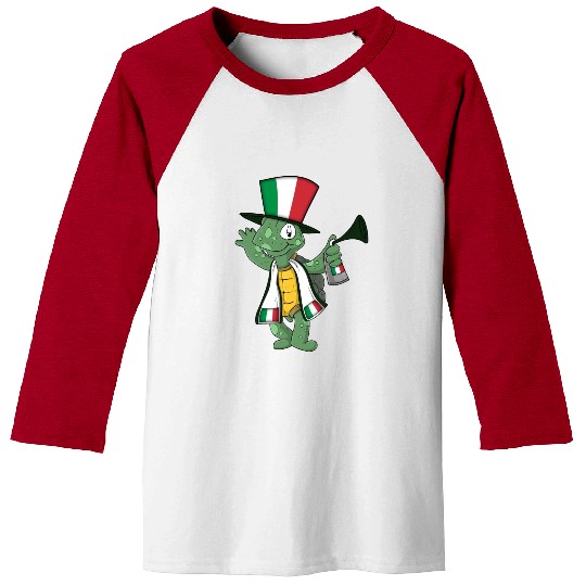 Italian Fan Turtle Baseball Tees