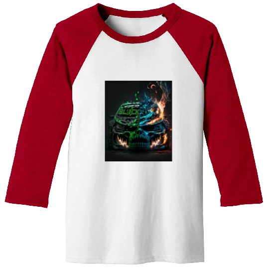 Racing Skulls Ken block Baseball Tees