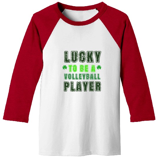 Lucky Volleyball Player, St Patrick's Day Gift Baseball Tees