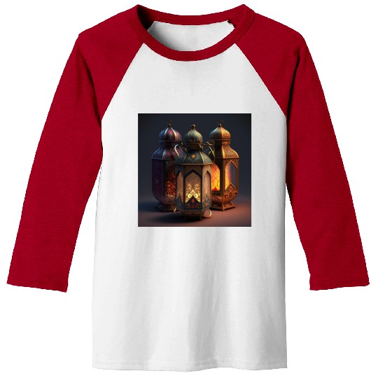 Ramadan lanterns hyper realistic hyper details Baseball Tees