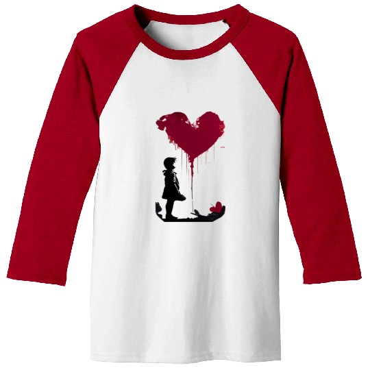Banksy Love Heart Style Baseball Tees